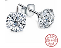 Kristallglanz – 925er Sterling-Silber Ohrringe