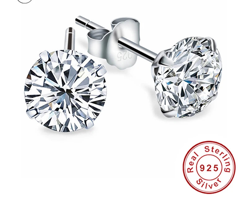 Kristallglanz – 925er Sterling-Silber Ohrringe