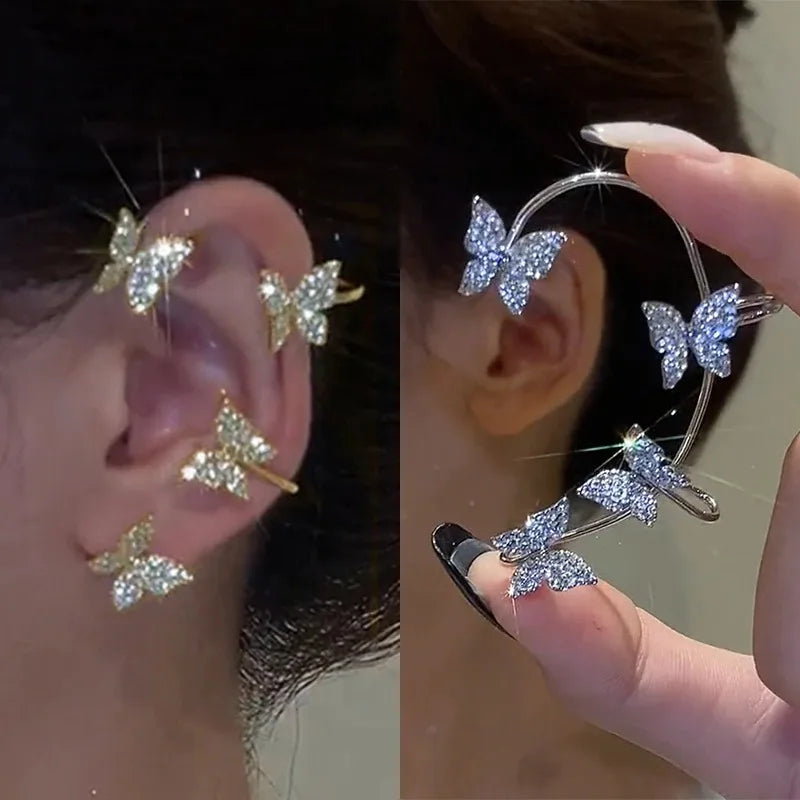 Butterfly Sparkle – Funkelnde Schmetterlings-Ohrclips