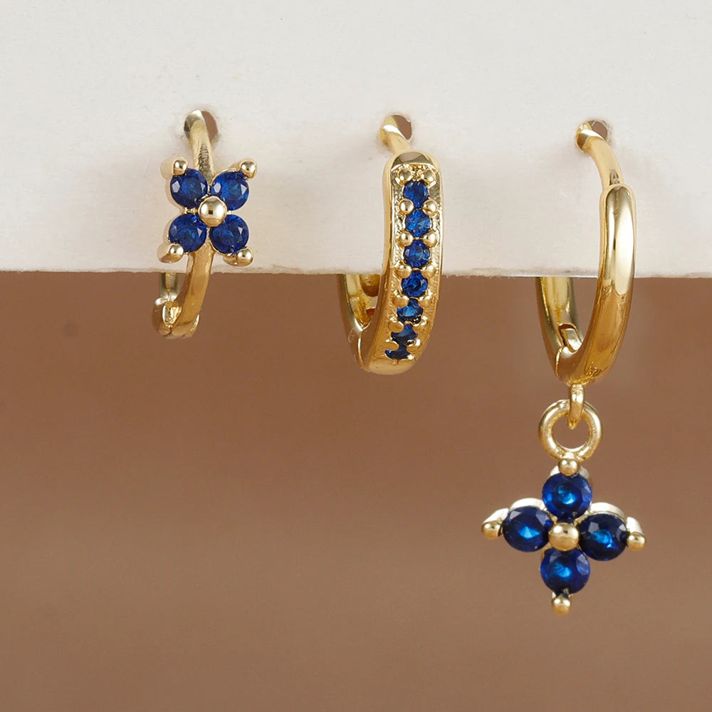Blütenzauber™ – 3-teiliges Blumen-Ohrring-Set