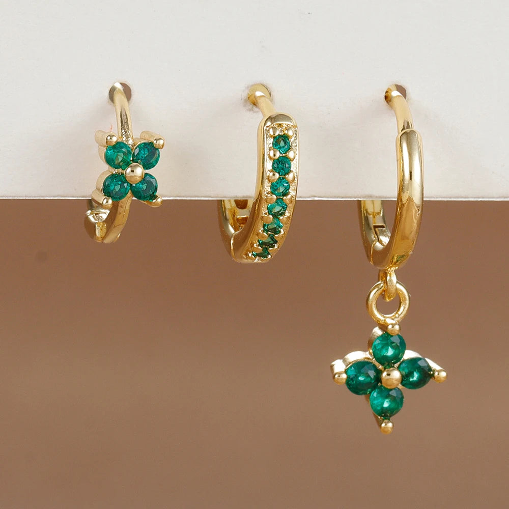 Blütenzauber™ – 3-teiliges Blumen-Ohrring-Set