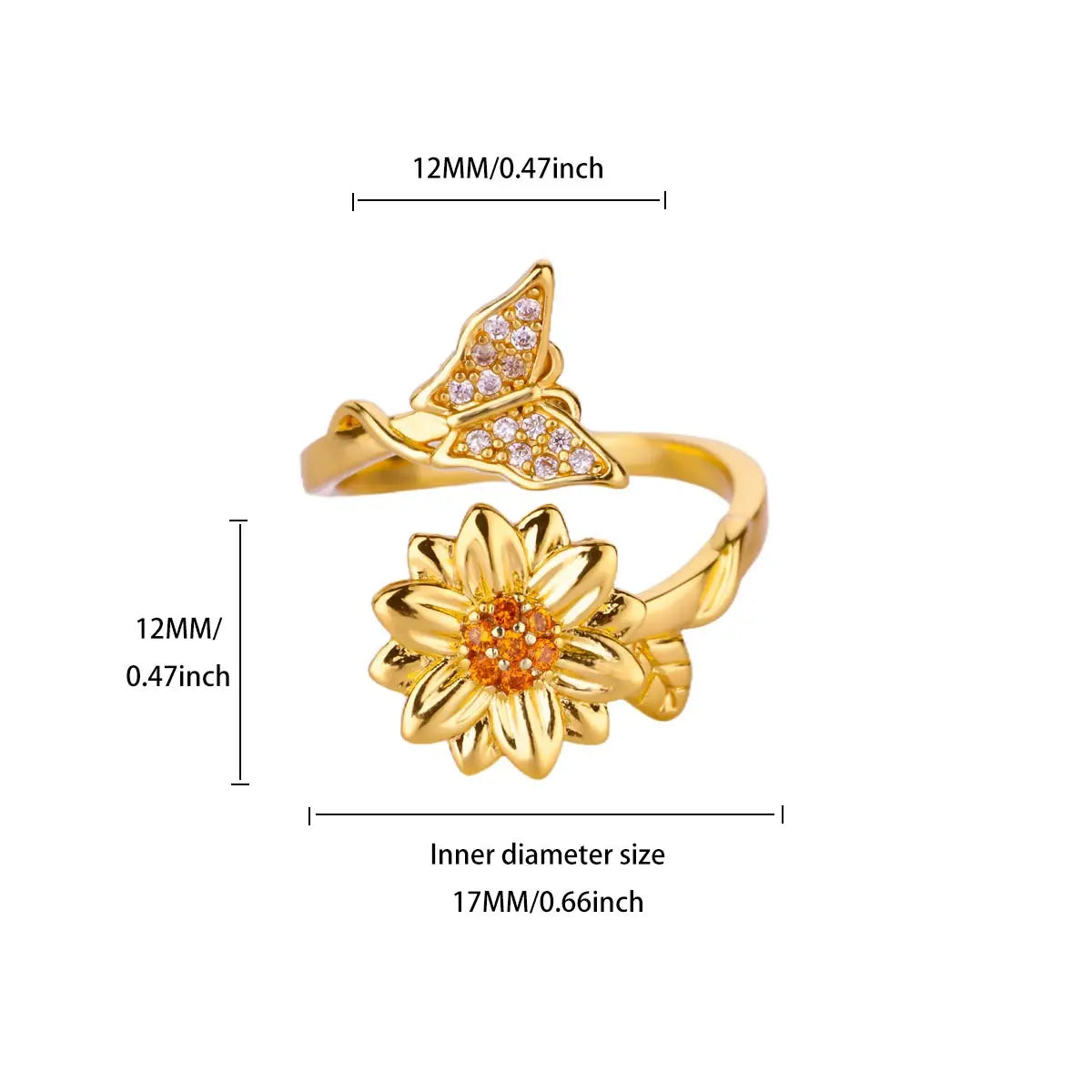 Sunflower Spinner – Eleganter Anti-Stress-Ring