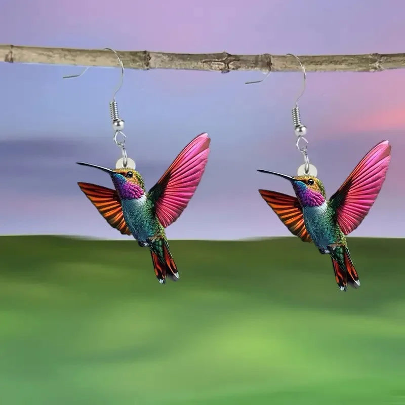 Hummingbird – Farbenfrohe Kolibri-Ohrringe