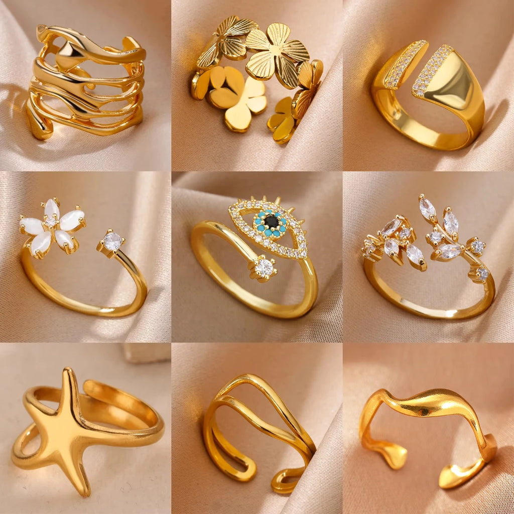 Golden Eye – Eleganter Evil-Eye-Zirkon-Ring