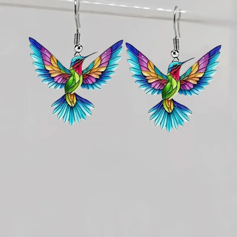 Hummingbird – Farbenfrohe Kolibri-Ohrringe