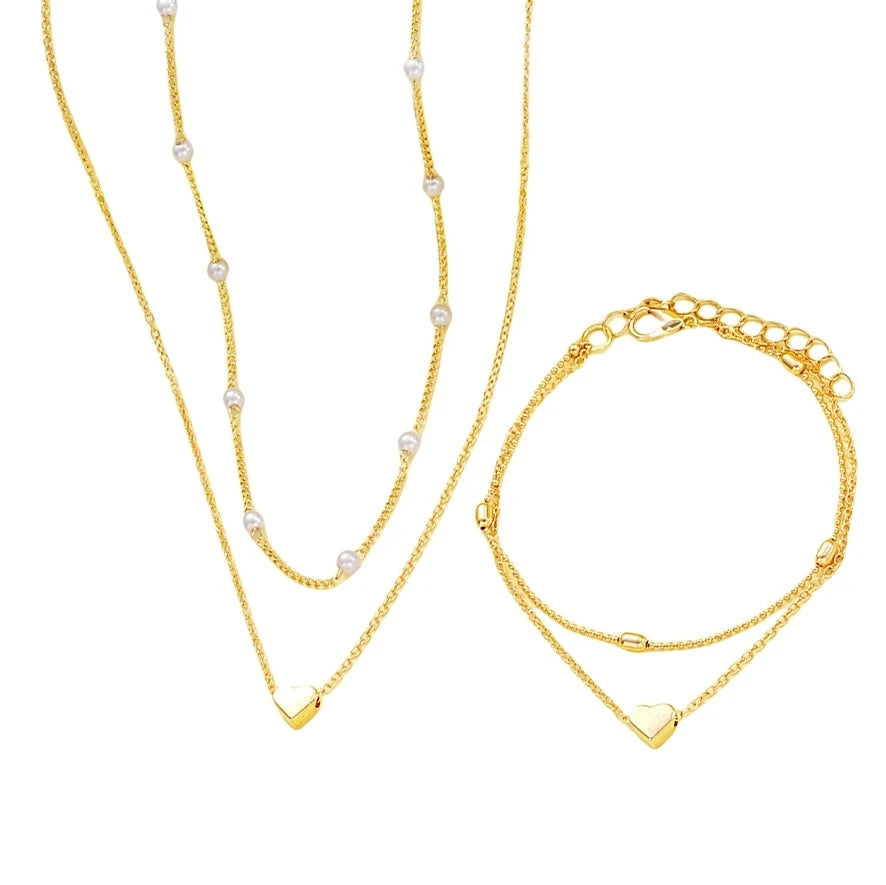 Pearl Heart – Elegantes Perlen-Schmuckset