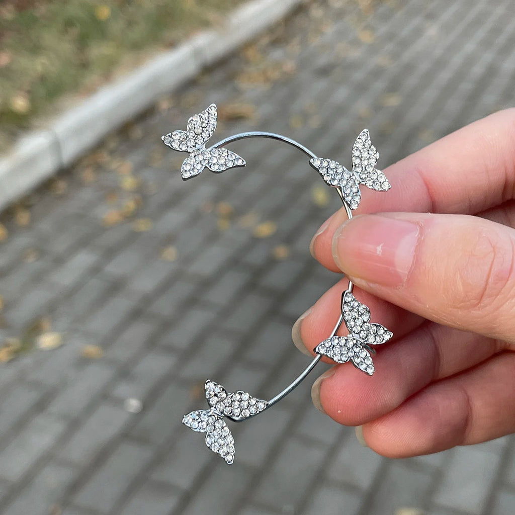 Butterfly Sparkle – Funkelnde Schmetterlings-Ohrclips