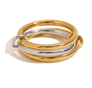 Dual Harmony – Moderner 4-Ring-Stacking-Ring