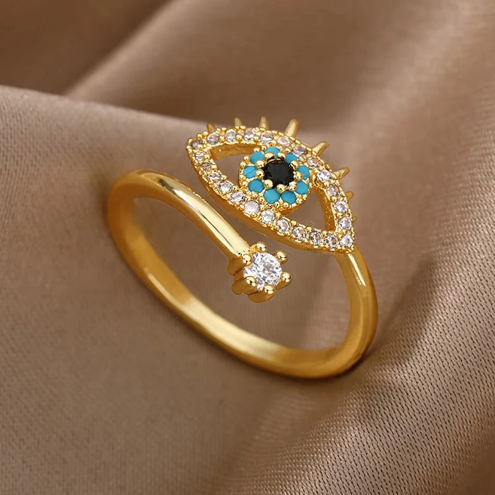 Golden Eye – Eleganter Evil-Eye-Zirkon-Ring