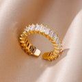 Golden Chic – Eleganter Zirkon-Ring aus Edelstahl