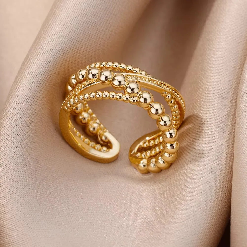 Belt Elegance – Eleganter Zirkon-Ring aus Edelstahl