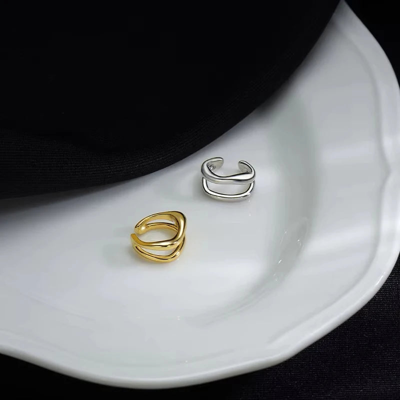 DoppelGlanz™ – Eleganter Ohrcuff ohne Piercing