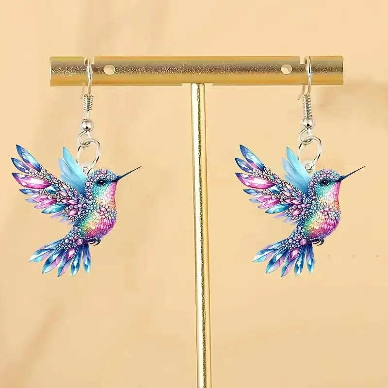 Hummingbird – Farbenfrohe Kolibri-Ohrringe
