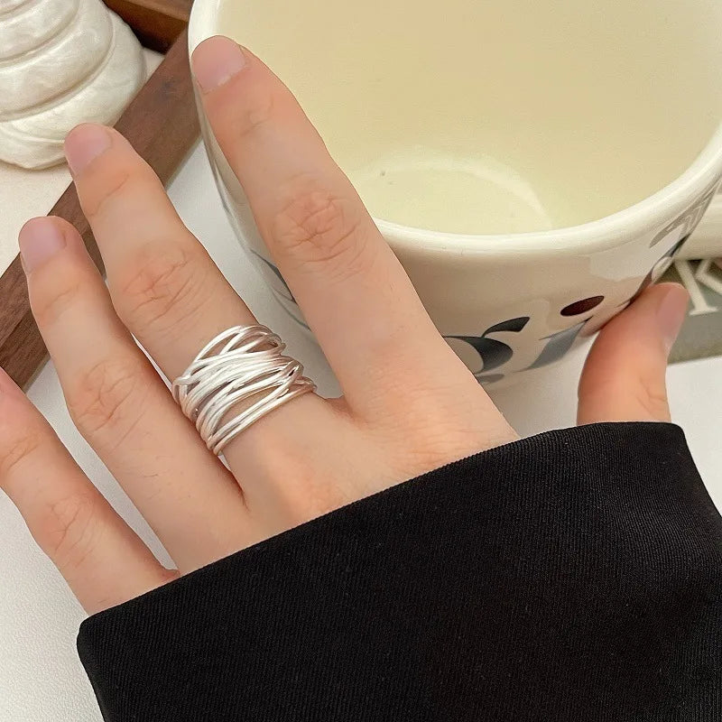 Silver Lines – 925er Sterling-Silber Ring