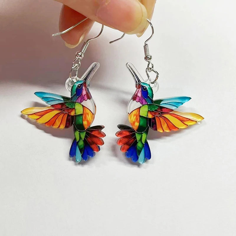 Hummingbird – Farbenfrohe Kolibri-Ohrringe