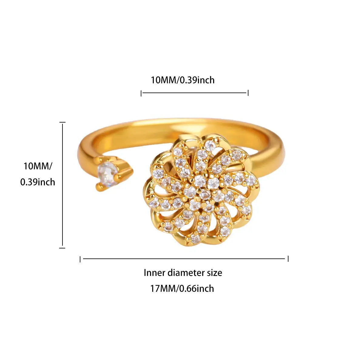 Sunflower Spinner – Eleganter Anti-Stress-Ring