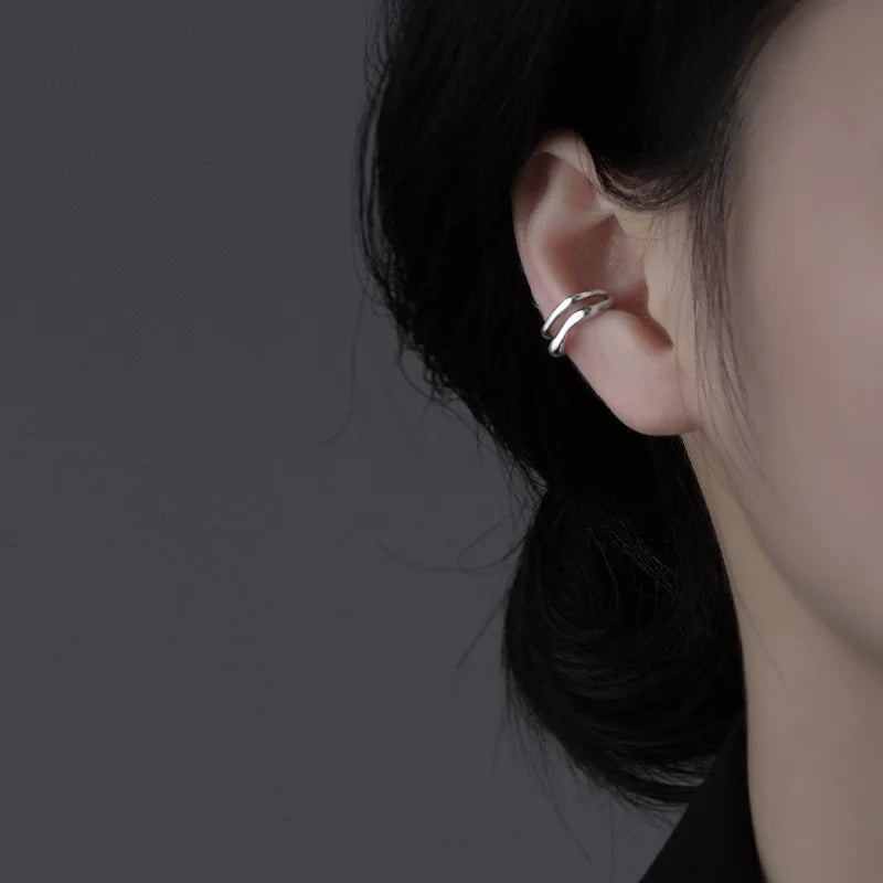 DoppelGlanz™ – Eleganter Ohrcuff ohne Piercing