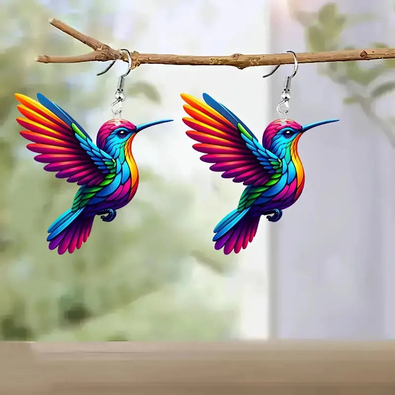 Hummingbird – Farbenfrohe Kolibri-Ohrringe