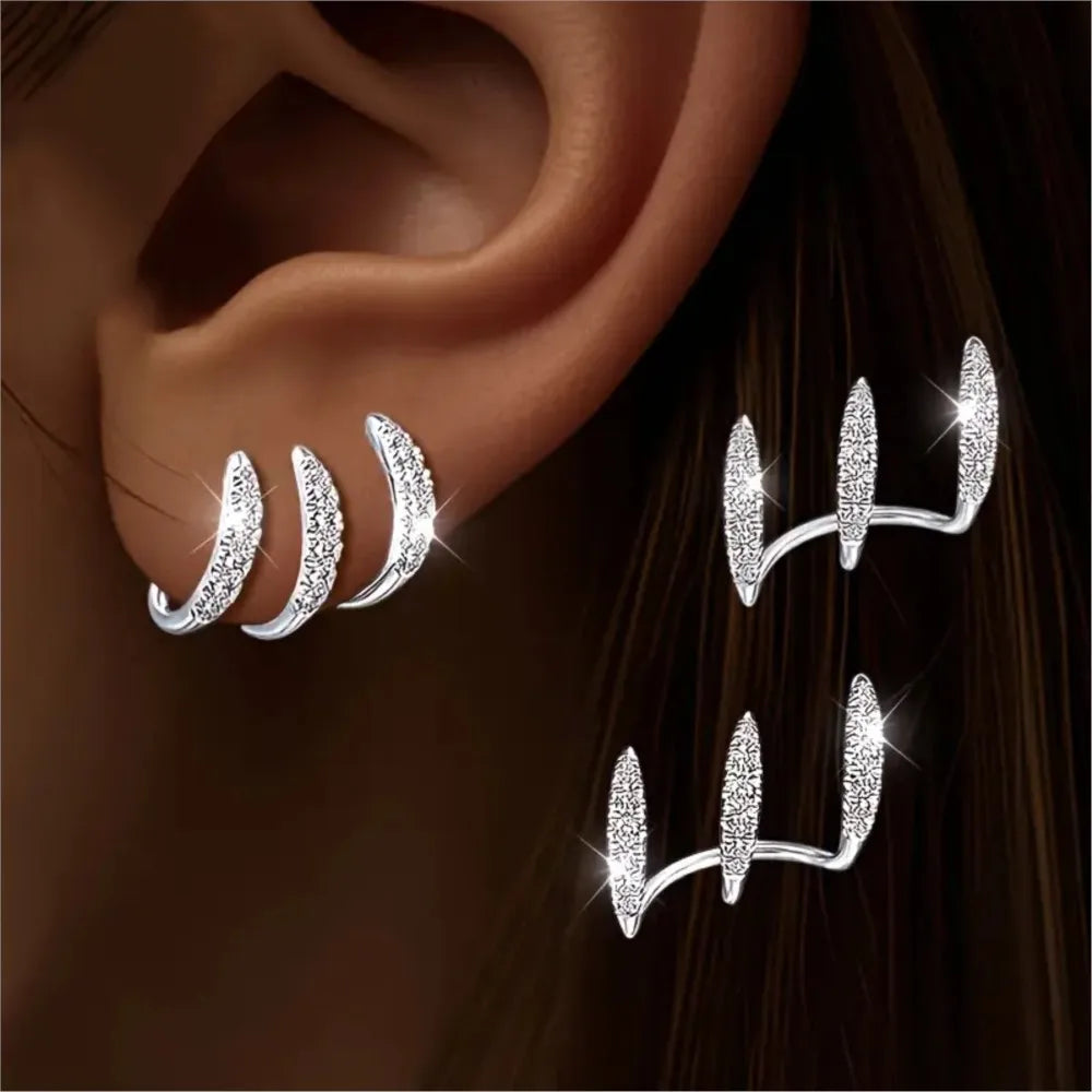 Crystal Claw – Elegante Strass-Ohrstecker