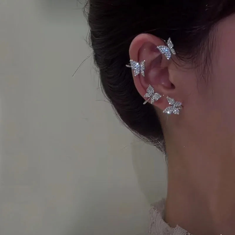 Butterfly Sparkle – Funkelnde Schmetterlings-Ohrclips