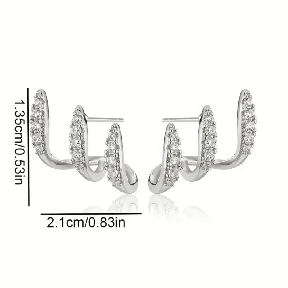 Crystal Claw – Elegante Strass-Ohrstecker