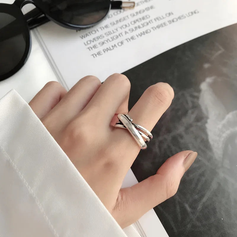 Silver Lines – 925er Sterling-Silber Ring