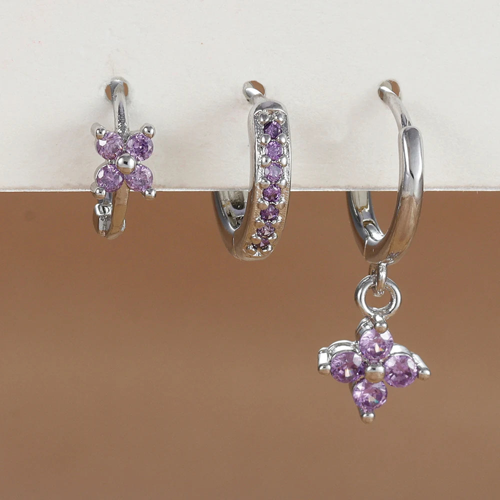 Blütenzauber™ – 3-teiliges Blumen-Ohrring-Set