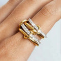 Dual Harmony – Moderner 4-Ring-Stacking-Ring