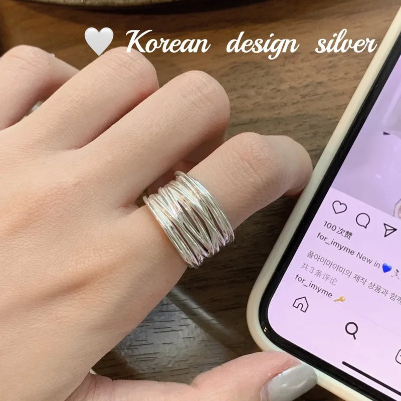 Silver Lines – 925er Sterling-Silber Ring