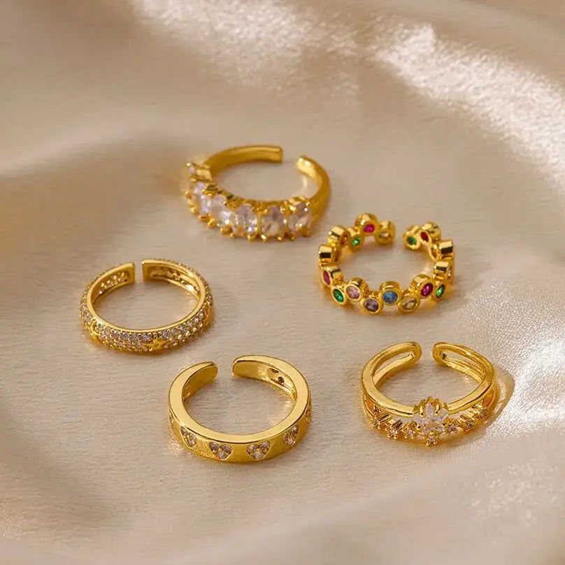 Golden Heart – Eleganter Zirkon-Herzring