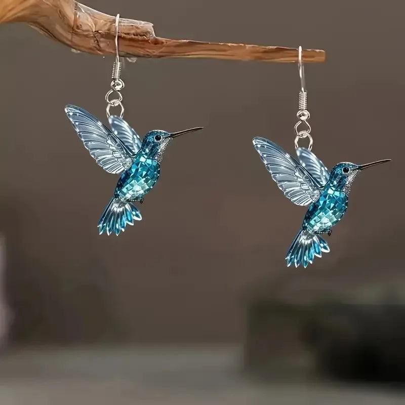 Hummingbird – Farbenfrohe Kolibri-Ohrringe