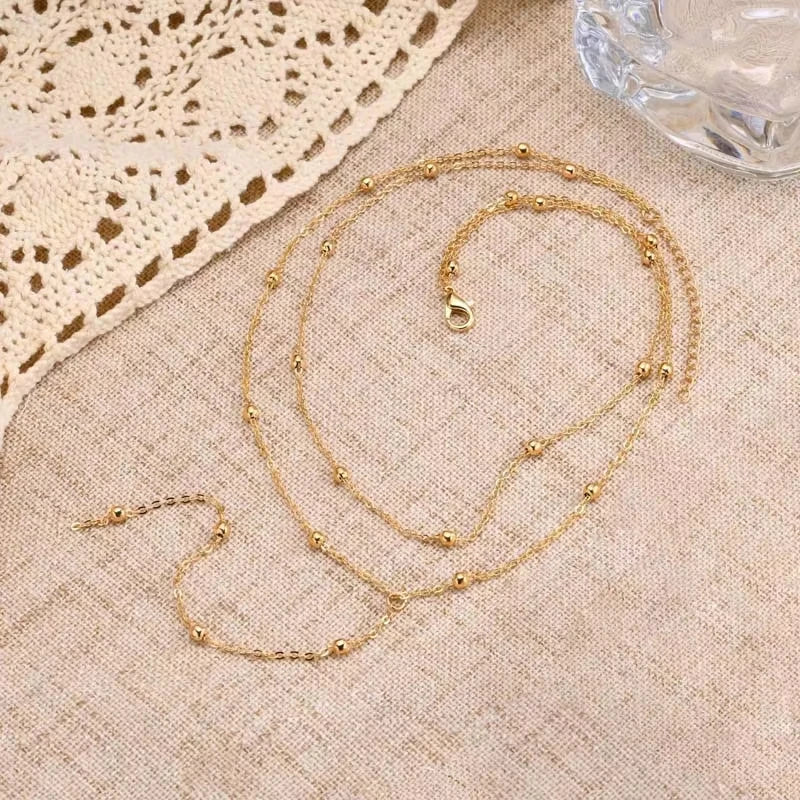 ✨ Golden Elegance – Elegante Y-Halskette