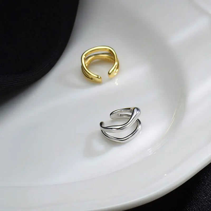DoppelGlanz™ – Eleganter Ohrcuff ohne Piercing