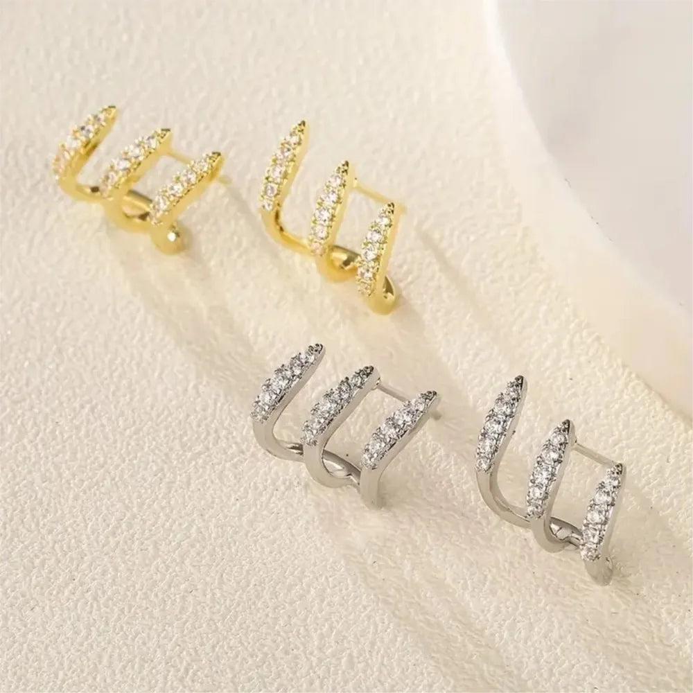 Crystal Claw – Elegante Strass-Ohrstecker