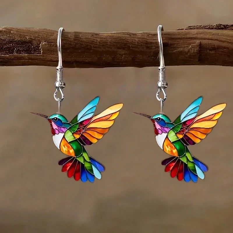 Hummingbird – Farbenfrohe Kolibri-Ohrringe