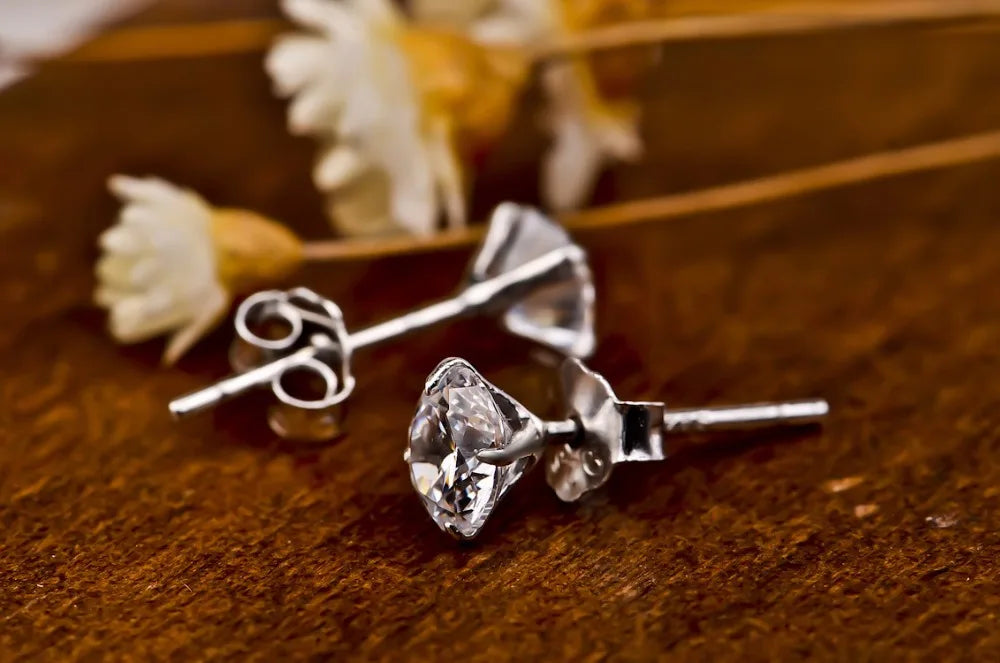 Kristallglanz – 925er Sterling-Silber Ohrringe
