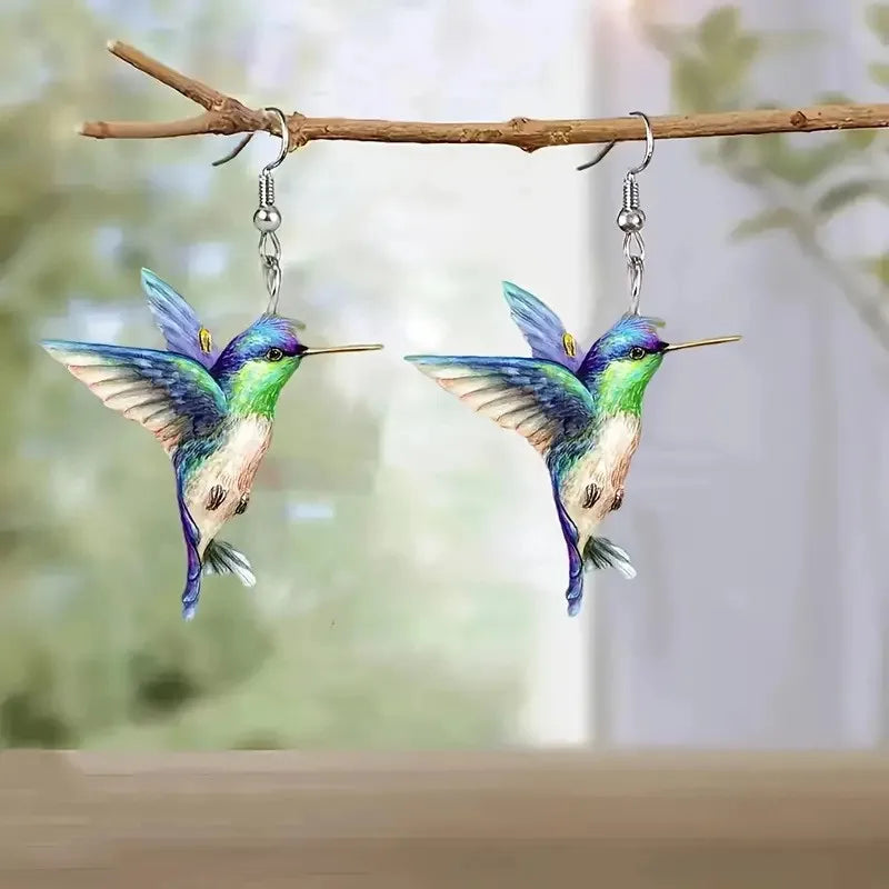 Hummingbird – Farbenfrohe Kolibri-Ohrringe