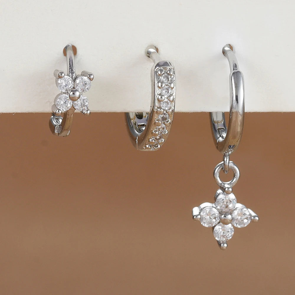 Blütenzauber™ – 3-teiliges Blumen-Ohrring-Set