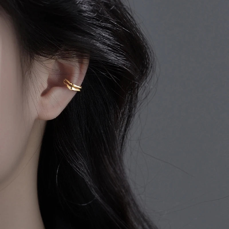 DoppelGlanz™ – Eleganter Ohrcuff ohne Piercing