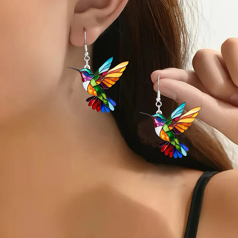 Hummingbird – Farbenfrohe Kolibri-Ohrringe
