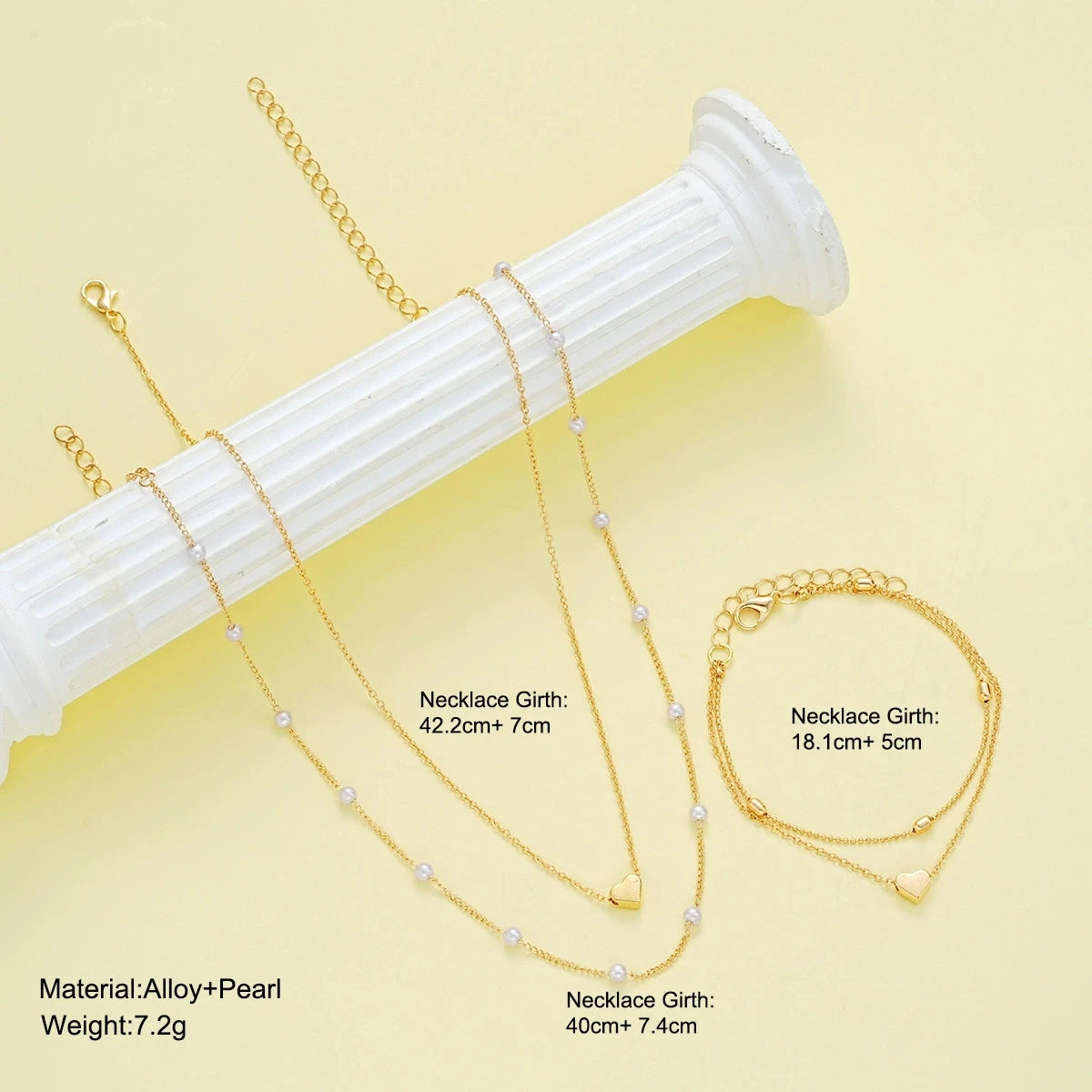 Pearl Heart – Elegantes Perlen-Schmuckset
