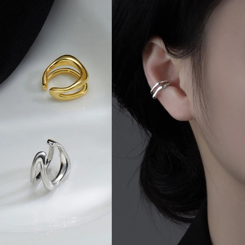 DoppelGlanz™ – Eleganter Ohrcuff ohne Piercing