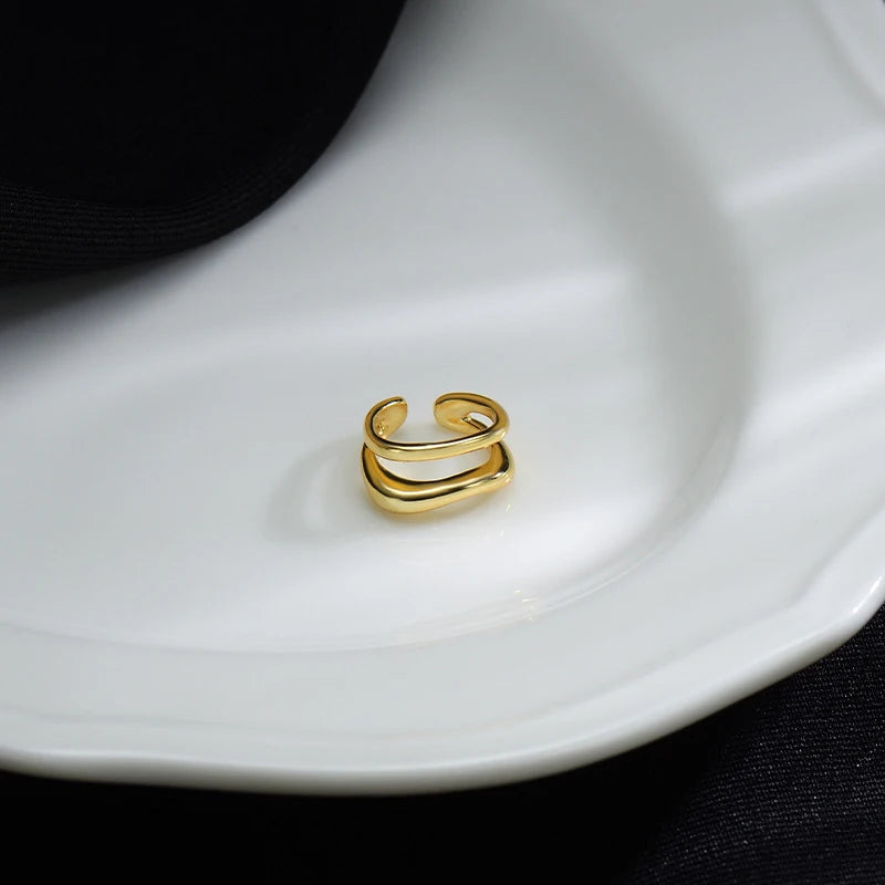 DoppelGlanz™ – Eleganter Ohrcuff ohne Piercing