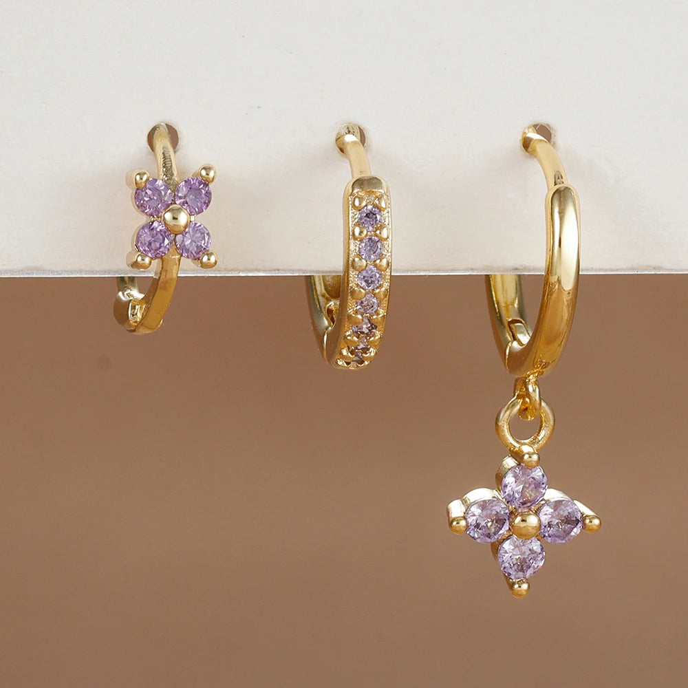 Blütenzauber™ – 3-teiliges Blumen-Ohrring-Set
