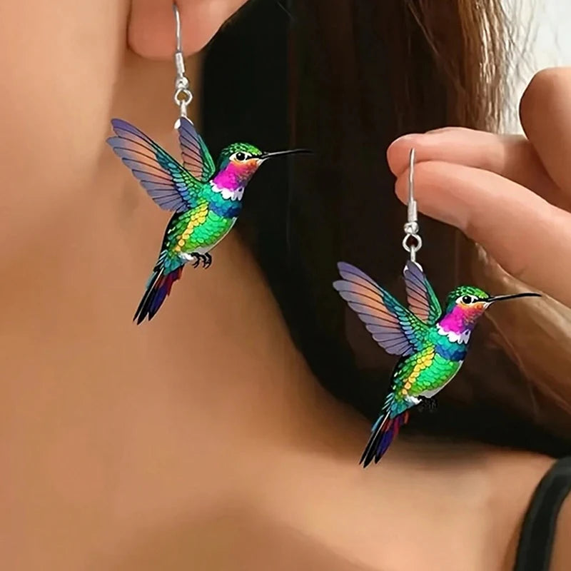Hummingbird – Farbenfrohe Kolibri-Ohrringe