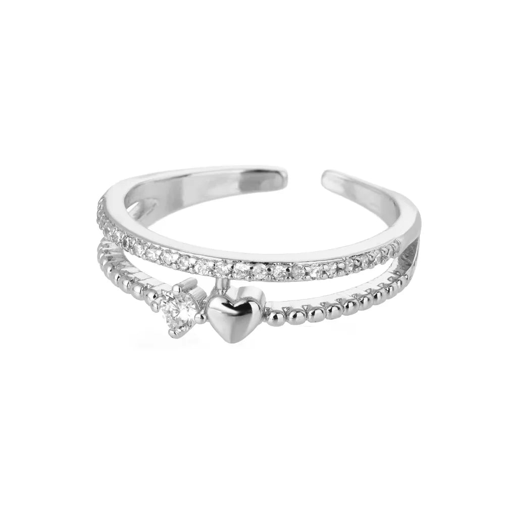 Golden Chic – Eleganter Zirkon-Ring aus Edelstahl