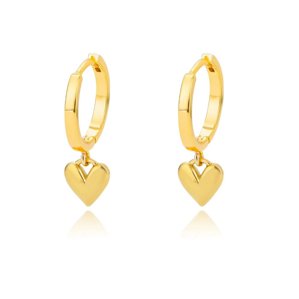 Golden Heart – Elegante Herz-Ohrringe aus Edelstahl