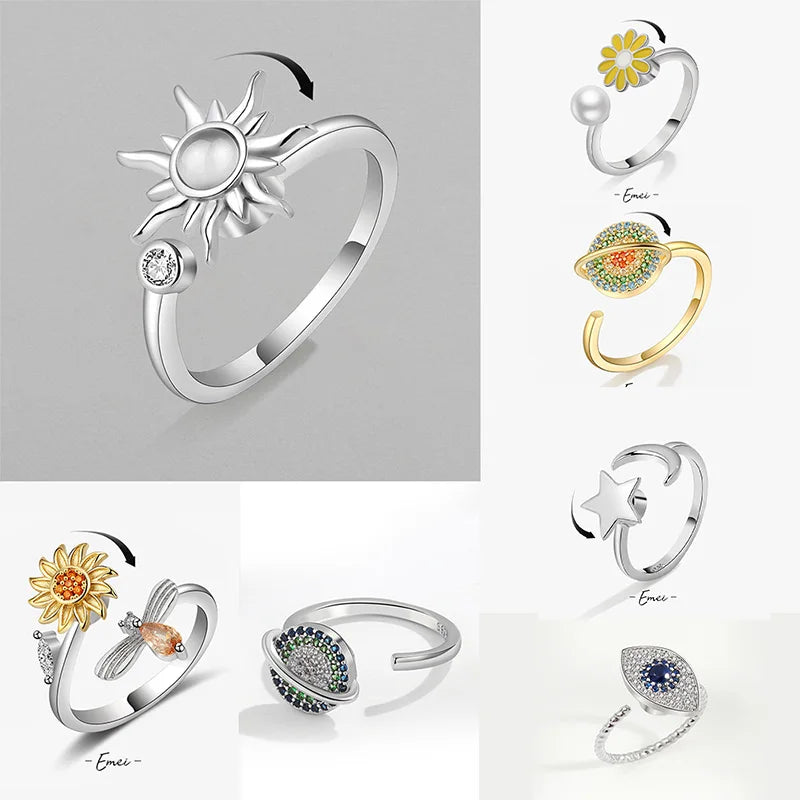 Sunflower Spinner – Bague Anti-Stress Tendance 🌻✨