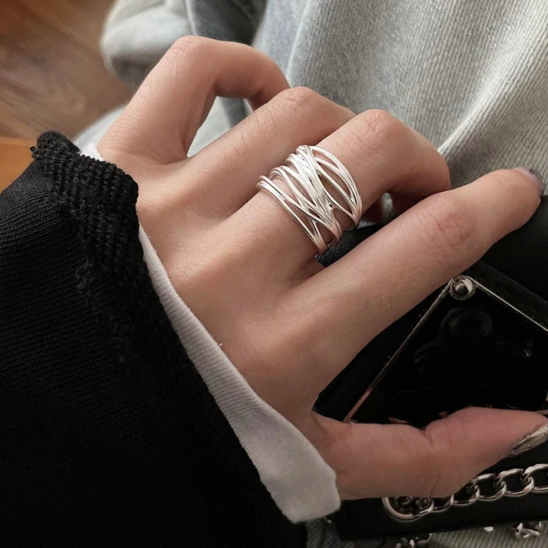 Silver Lines – 925er Sterling-Silber Ring