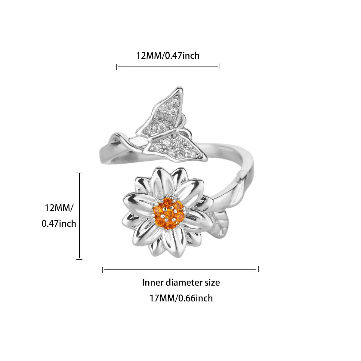 Sunflower Spinner – Eleganter Anti-Stress-Ring